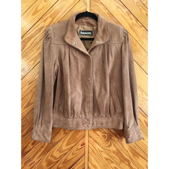 Vintage Foxmoor 70s 80s Brown Suede Leather Bomber Jacket - Picture 1 of 10